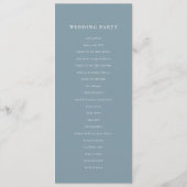 BLUSH DUSKY BLUE MOUNTAIN WEDDING CEREMONY PROGRAM MENU (Achterkant)