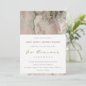 BLUSH DUSKY ROOS GOLD AGATE VOW RENEWAL INVITE BEDANKKAART (Staand voorkant)