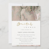 BLUSH DUSKY ROOS GOLD AGATE VRIJGEZELLENFEEST INVI BEDANKKAART (Voorkant)