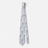 Blush & Dusty Blue Eucalyptus Elegant Wedding Stropdas (Voorkant)