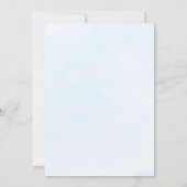 Blush Dusty Blue Waterverf 40th Birthday Save The Date (Achterkant)