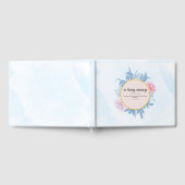 Blush Dusty Blue Waterverf begrafenis Gastenboek (Volledig)