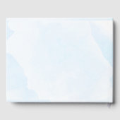 Blush Dusty Blue Waterverf begrafenis Gastenboek (Achterkant)