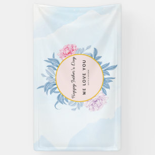 Blush Dusty Blue Waterverf Succulent Fathers Day Spandoek