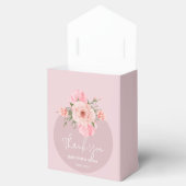 Blush Dusty Pink Floral Bruids Trouwdouche Bedankdoosjes (Geopend)
