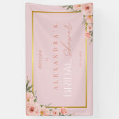 Blush Dusty Pink Floral Vrijgezellenfeest Banner (Verticaal)