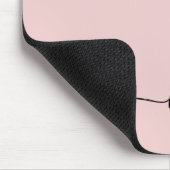 Blush Dusty Pink Girly Script Monogram Naam Modern Muismat (Hoek)