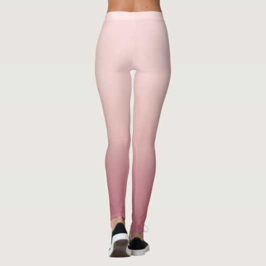 Blush Dusty Pink Gradient Leggings (Achterkant)
