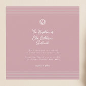 Blush dusty pink modern baptism Invitation Kaart