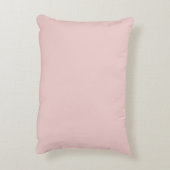 Blush Dusty Pink Modern Script Girly Monogram Naam Accent Kussen (Achterkant (Verticaal))