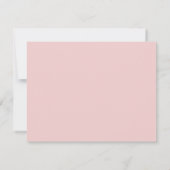 Blush Dusty Pink Modern Script Girly Monogram Naam Bedankkaart (Achterkant)