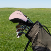 Blush Dusty Pink Modern Script Girly Monogram Naam Golfheadcover (Insitu)