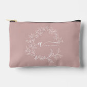 Blush Dusty Pink Monogram Naam Meisje Script Etui (Voorkant)