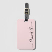 Blush Dusty Pink Persoonlijke naam Bagagelabel (Voorkant (verticaal))