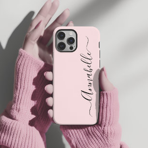 Blush Dusty Pink Persoonlijke naam iPhone 15 Case