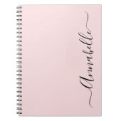Blush Dusty Pink Persoonlijke naam Notitieboek (Voorkant)