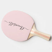 Blush Dusty Pink Persoonlijke naam Tafeltennisbatje (Zijkant)