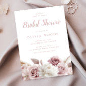 Blush & Dusty Pink Roses Vrijgezellenfeest Kaart