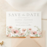 Blush & Dusty Pink Wildflowers Waterverf bruiloft Save The Date<br><div class="desc">Blush & Dusty Pink Wildflowers Waterverf Wedding Save the Date Bekijk bijpassend collectie in Niche en Nest Store</div>