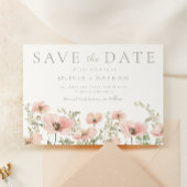 Blush & Dusty Pink Wildflowers Waterverf bruiloft Save The Date