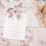 Blush & Dusty Roos 70th Birthday Party Roos Gold Folie Uitnodiging<br><div class="desc">Blush & Dusty Roos 70e verjaardag Roos Gold Foil Uitnodiging Bekijk andere uitnodigingen in onze niche en nestwinkel</div>