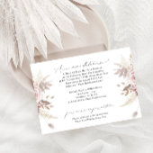 Blush Dusty Roos Bloemen Bruiloft Accommodatie Informatiekaartje