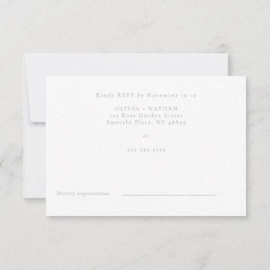 Blush & Dusty Roos Boho Trending Designer Wedding RSVP Kaartje (Achterkant)