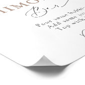 Blush Dusty Roos Floral Mimosa Bar Poster (Hoek)