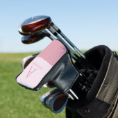 Blush Dusty Roze Monogram Eerste Letter Naam Golfheadcover (Insitu)