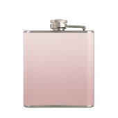 Blush Dusty Roze Ombre Elegante Handtekening Heupfles (Achterkant)
