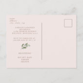 Blush Echografie Komt Binnenkort Baby shower Goude Briefkaart (Achterkant)