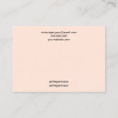 Blush eenvoudig logo haarclipweerbeeldscherm visitekaartje (Achterkant)