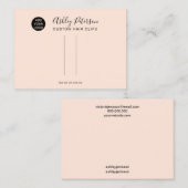 Blush eenvoudig logo haarclipweerbeeldscherm visitekaartje (Voorkant / Achterkant)