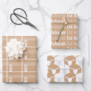 Blush Eid Adha Mubarak Kaaba Schaap Inpakpapier Vel