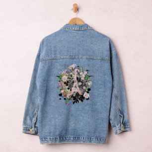Blush Eiffel Tower Collage Denim Jas Jacket