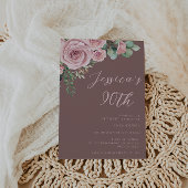Blush Elegance 90ste verjaardagsfeestje Kaart
