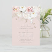 Blush Elegance: alle seizoenen bloemenbruiloft Kaart (Staand voorkant)