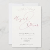 Blush Elegant & Minimal | Modern & Simple Wedding Kaart (Voorkant)