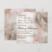  blush Elegant Rustic Wedding Invitations Kaart (Voorkant / Achterkant)