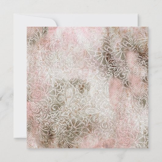  blush Elegant Rustic Wedding Invitations Kaart (Achterkant)