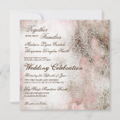  blush Elegant Rustic Wedding Invitations Kaart (Voorkant)