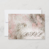  Blush Elegant Rustic Wedding RSVP-kaarten RSVP Kaartje (Achterkant)