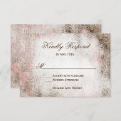  Blush Elegant Rustic Wedding RSVP-kaarten RSVP Kaartje (Voorkant / Achterkant)