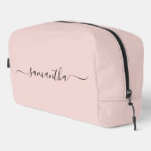 Blush Elegant Swash Handtekening Naam Toilettasje (Rechterhoek)