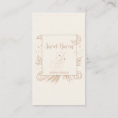 Blush Elegante minimalistische kookgerei Bakkerij Visitekaartje (Voorkant)