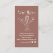 Blush Elegante minimalistische kookgerei Bakkerij Visitekaartje (Achterkant)