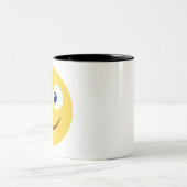 Blush Emoji Tweekleurige Koffiemok (Center)
