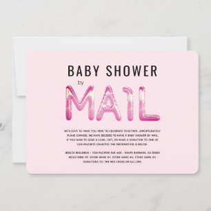 Blush en Black Baby shower door Mail Invitation Kaart