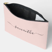 Blush en Black Elegant Swash Handtekening Naam Etui (Open)