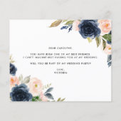 Blush en blauwe bloemen zullen je mijn Bridesmaid (Achterkant)